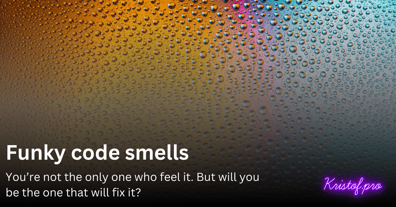 Cover image for Funky code smells